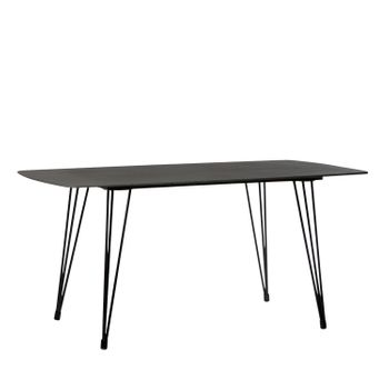 Mesa Fija Cerámica Klast Home Moderno 160 X 76 Cm - Negro