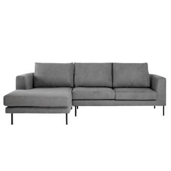 Sofá Chaise Longue Tapizado Nido 2 Klast Home Nórdico 298 X 100 Cm - Gris