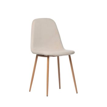 Silla Tapizada Terciopelo Klast Home Nórdico 45 X 86 Cm - Beige