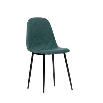 Silla De Comedor Poliéster Klast Home Nórdico 45 X 86 Cm - Verde Oscuro