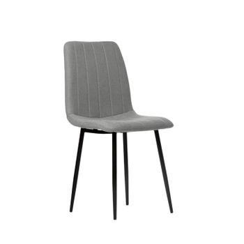 Silla De Comedor Poliéster Klast Home Nórdico 45 X 92 Cm - Gris