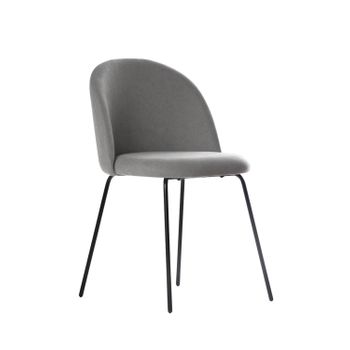 Silla De Comedor Poliéster Klast Home Nórdico 49 X 81 Cm - Gris