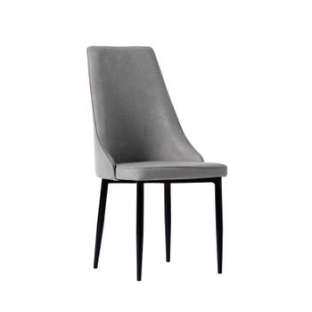 Silla De Comedor Poliéster Klast Home Contemporáneo 45 X 95 Cm - Gris