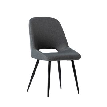 Silla Tapizada Tela Klast Home Moderno 51 X 91 Cm - Gris Oscuro