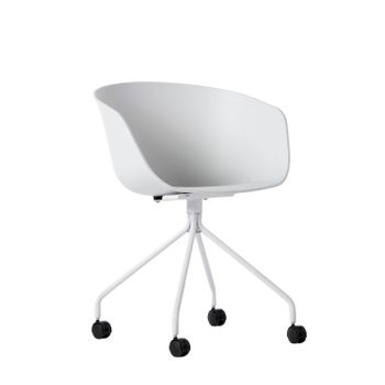 Silla Con Ruedas Plástico Klast Home Nórdico 58 X 78 Cm - Blanco