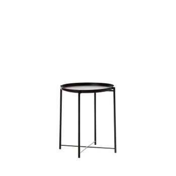 Mesa Auxiliar Metal Klast Home Moderno 42 X 52 Cm - Negro