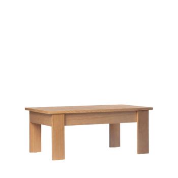 Mesa De Centro Fija Madera De Pino Klast Home Contemporáneo 110 X 46 Cm - Natural