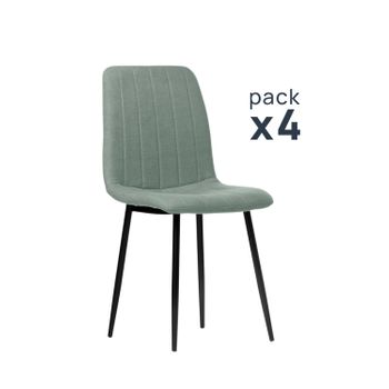 Silla De Comedor Tela Klast Home Nórdico 45 X 92 Cm - Verde