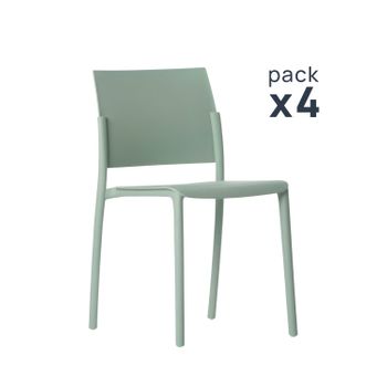 Silla Polipropileno Plástico Klast Home Moderno 46 X 80 Cm - Verde