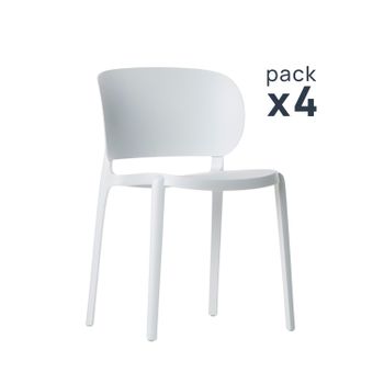 Silla Polipropileno Plástico Klast Home Vintage 50 X 78 Cm - Blanco