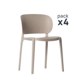 Silla De Exterior Polipropileno Klast Home Nórdico 50 X 78 Cm - Beige