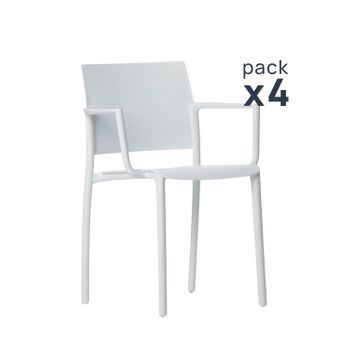 Silla Polipropileno Plástico Klast Home Moderno 56 X 80 Cm - Blanco