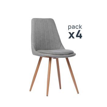 Silla Tapizada Tela Klast Home Nórdico 47 X 87 Cm - Gris