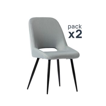 Silla Tapizada Tela Klast Home Moderno 47 X 89 Cm - Gris