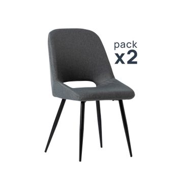 Silla Tapizada Tela Klast Home Moderno 51 X 91 Cm - Gris Oscuro