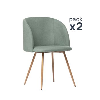 Silla Tapizada Tela Klast Home Nórdico 54 X 82 Cm - Verde