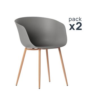 Silla Polipropileno Plástico Klast Home Nórdico 56 X 79 Cm - Gris