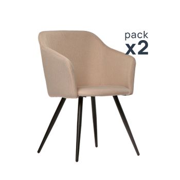 Silla Tapizada Tela Klast Home Moderno 58 X 83 Cm - Beige