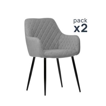 Silla De Comedor Poliéster Klast Home Moderno 58 X 85 Cm - Gris