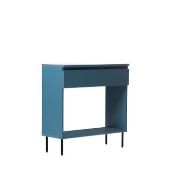 Recibidor Madera Y Metal Klast Home Industrial 80 X 79 Cm - Azul