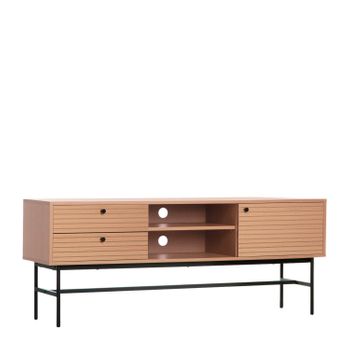 Mueble Tv Madera Y Metal Klast Home Industrial 150 X 60 Cm - Natural