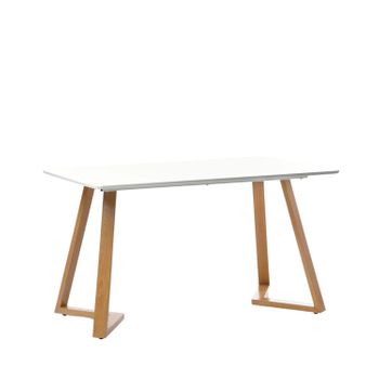 Mesa Fija Mdf, Melamina Klast Home Nórdico 140 X 73 Cm - Blanco