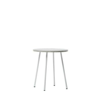 Mesa Auxiliar Madera Y Metal Klast Home Nórdico 45 X 50 Cm - Blanco