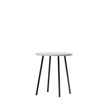 Mesa Auxiliar Madera Y Metal Klast Home Nórdico 45 X 50 Cm - Negro