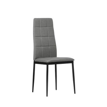 Silla Tapizada Tela Klast Home Moderno 43 X 98 Cm - Topo Oscuro