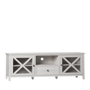 Mueble Tv Mdf, Melamina, Cristal Templado Klast Home Contemporáneo 160 X 60 Cm - Gris