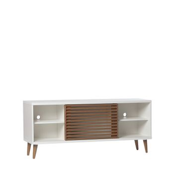 Mueble Tv Pb, Melamina Klast Home Nórdico 136 X 59 Cm - Branco