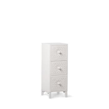 Mesita Con Patas Mdf Y Madera De Mango Klast Home Natural 26 X 70 Cm - Blanco