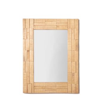 Espejo De Pared Madera De Mango Klast Home Natural 45 X 60 Cm - Natural