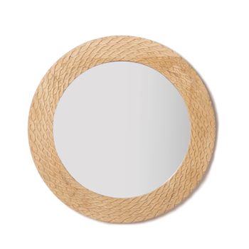 Espejo De Pared Madera De Mango Klast Home Natural 65 X 65 Cm - Natural