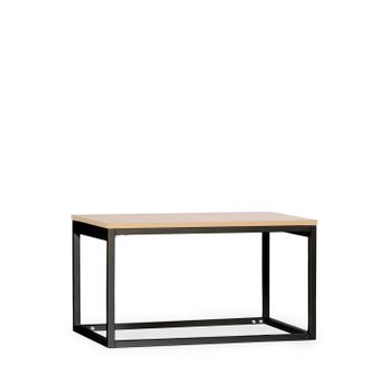 Mesa De Centro Elevable Melamina Y Metal Klast Home Industrial 80 X 49 Cm - Natural