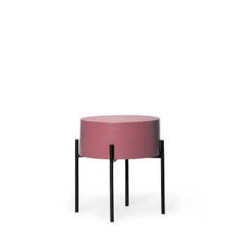 Mesita Con Patas Madera Y Metal Klast Home Industrial 44 X 46 Cm - Rosa