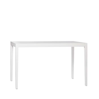 Mesa Rectangular Extensible Lacado Klast Home Contemporáneo 120 X 78,5 Cm - Blanco