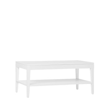 Mesa De Centro Elevable Lacado Klast Home Contemporáneo 100 X 45 Cm - Blanco