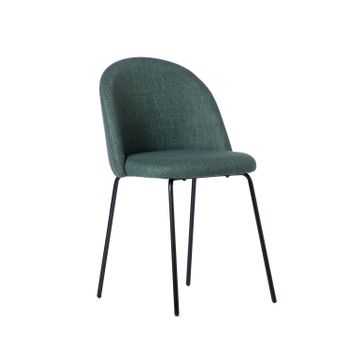 Silla De Comedor Poliéster Klast Home Nórdico 49 X 81 Cm - Verde Oscuro