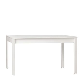 Mesa Rectangular Extensible Melamina Klast Home Moderno 140/200 X 74 Cm - Blanco