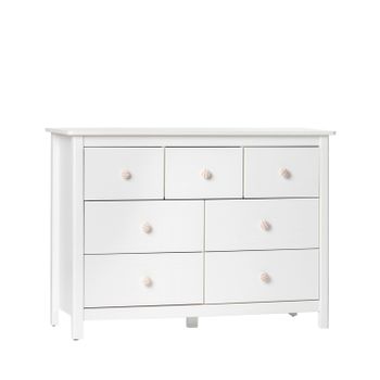 Cómoda Madera De Pino Klast Home Nórdico 110 X 80 Cm - Blanco