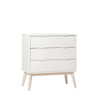 Cómoda Mdf Lacado Klast Home Nórdico 80 X 83 Cm - Blanco