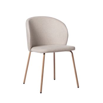 Silla Tapizada Poliéster Klast Home Nórdico 49 X 80 Cm - Beige