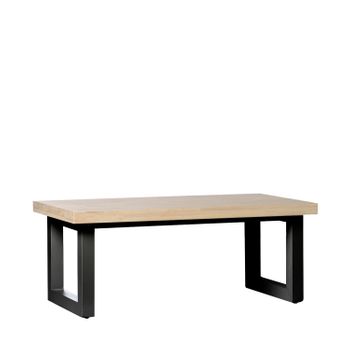 Mesa De Centro Elevable Madera De Roble Klast Home Industrial 120 X 50 Cm - Natural