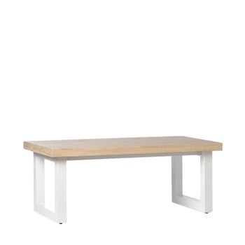 Mesa De Centro Elevable Madera Klast Home Nórdico 120 X 50 Cm - Branco