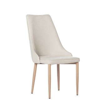 Silla De Comedor Poliéster Klast Home Contemporáneo 45 X 95 Cm - Beige