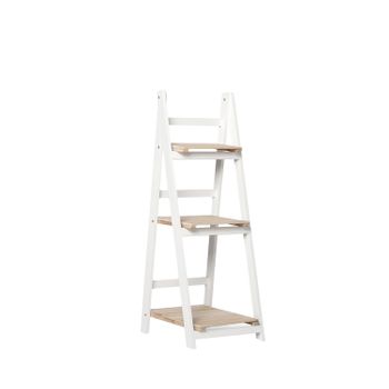 Estantería De Escalera Madera Klast Home Rústico 41 X 110 Cm - Blanco