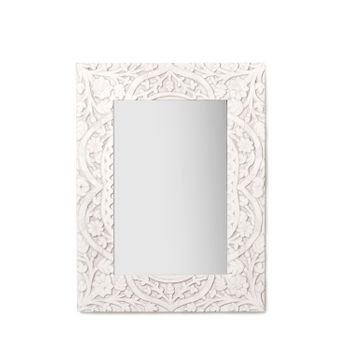 Espejo De Pared Tablero De Mdf Klast Home Natural 45 X 60 Cm - Blanco