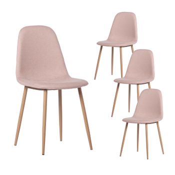 Silla De Comedor Poliéster Klast Home Nórdico 45 X 86 Cm - Rosa