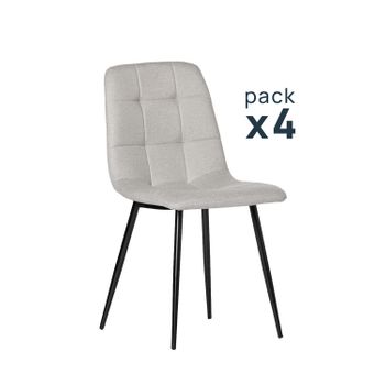 Silla Tapizada Tela Klast Home Moderno 45 X 86 Cm - Gris